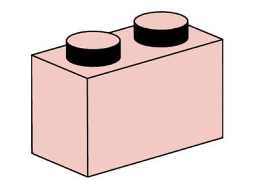 LEGO 10003 1x2 Sand Red Bricks