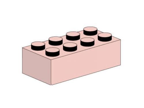 LEGO 10005 2x4 Sand Red Bricks