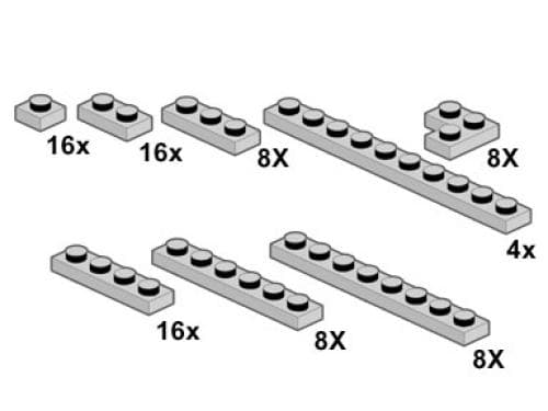 LEGO 10064 Grey Plates