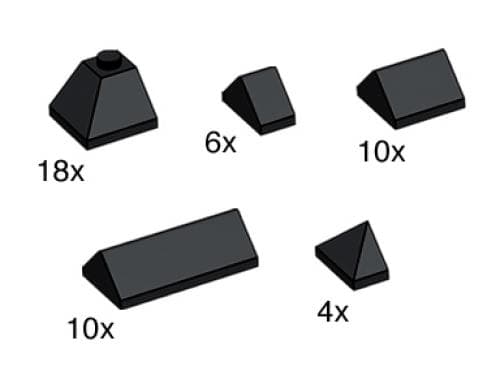 LEGO 10160 Black Ridge Tiles
