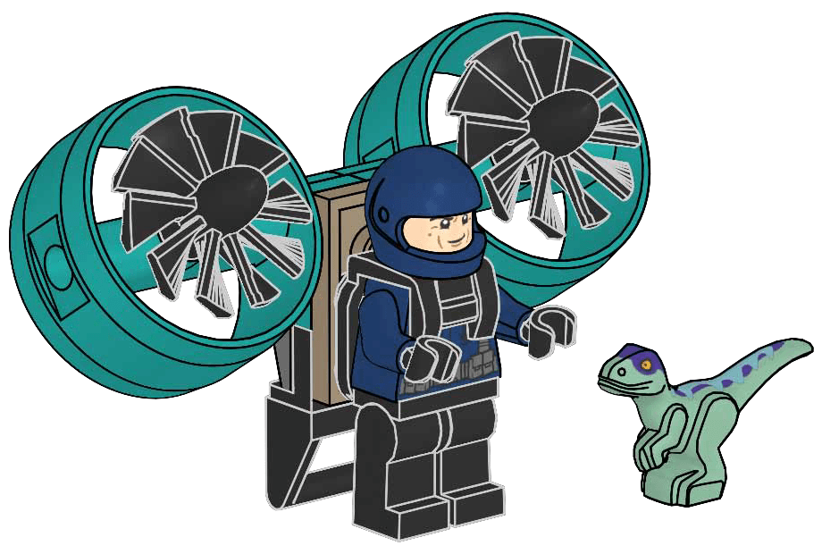 LEGO 122505 Ranger with Helipack and Baby Raptor