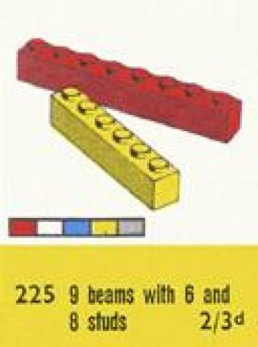 LEGO 225 1 x 6 and 1 x 8 Bricks