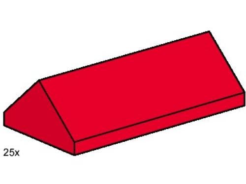 LEGO 3445 2x4 Ridge Roof Tiles Steep Sloped Red