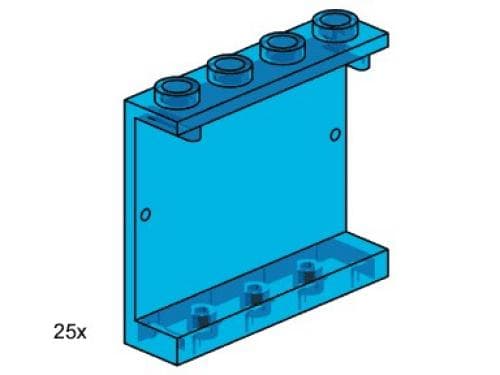LEGO 3447 1x3x4 Wall Element Transparent Blue