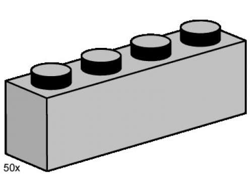 LEGO 3469 1x4 Light Grey Bricks