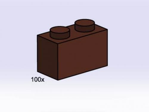 LEGO 3751 1x2 Brown Bricks