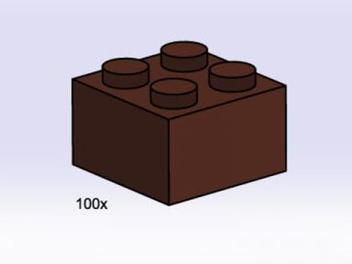 LEGO 3753 2x2 Brown Bricks
