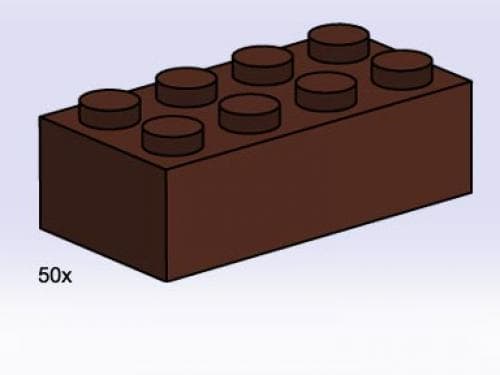 LEGO 3754 2x4 Brown Bricks