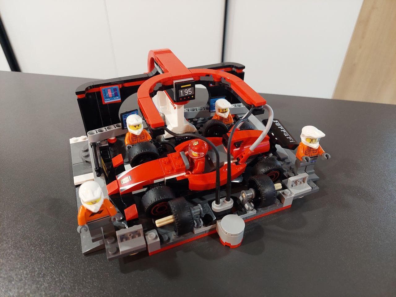 LEGO 60443 F1 Pit Stop & Pit Crew with Ferrari Car