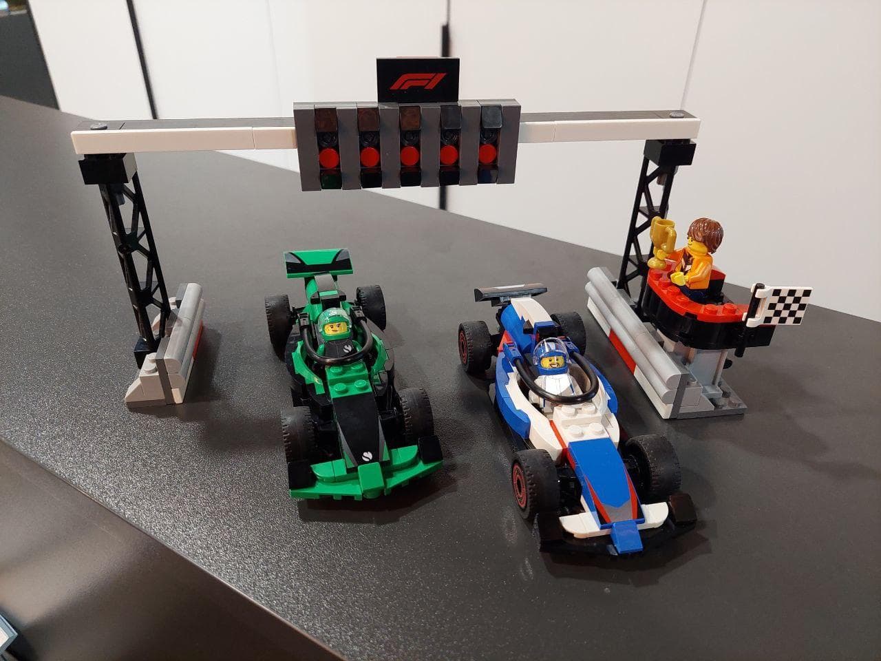 LEGO 60474 F1 Grid with VCARB & Sauber Race Cars