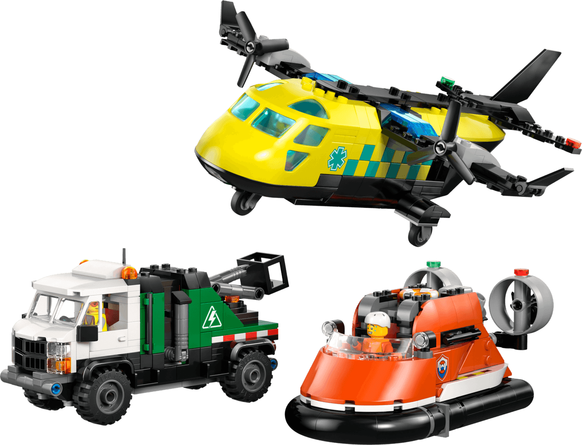 LEGO 60505 Airplane, Service Truck & Hovercraft Remix