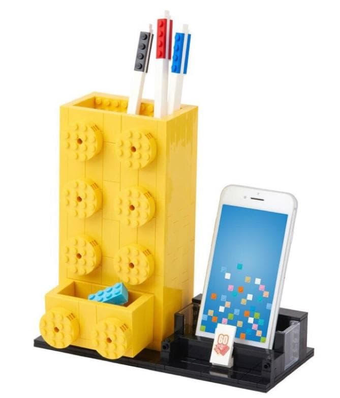 LEGO 6258619 LEGO Brick 60th Anniversary Yellow Pencil Pot