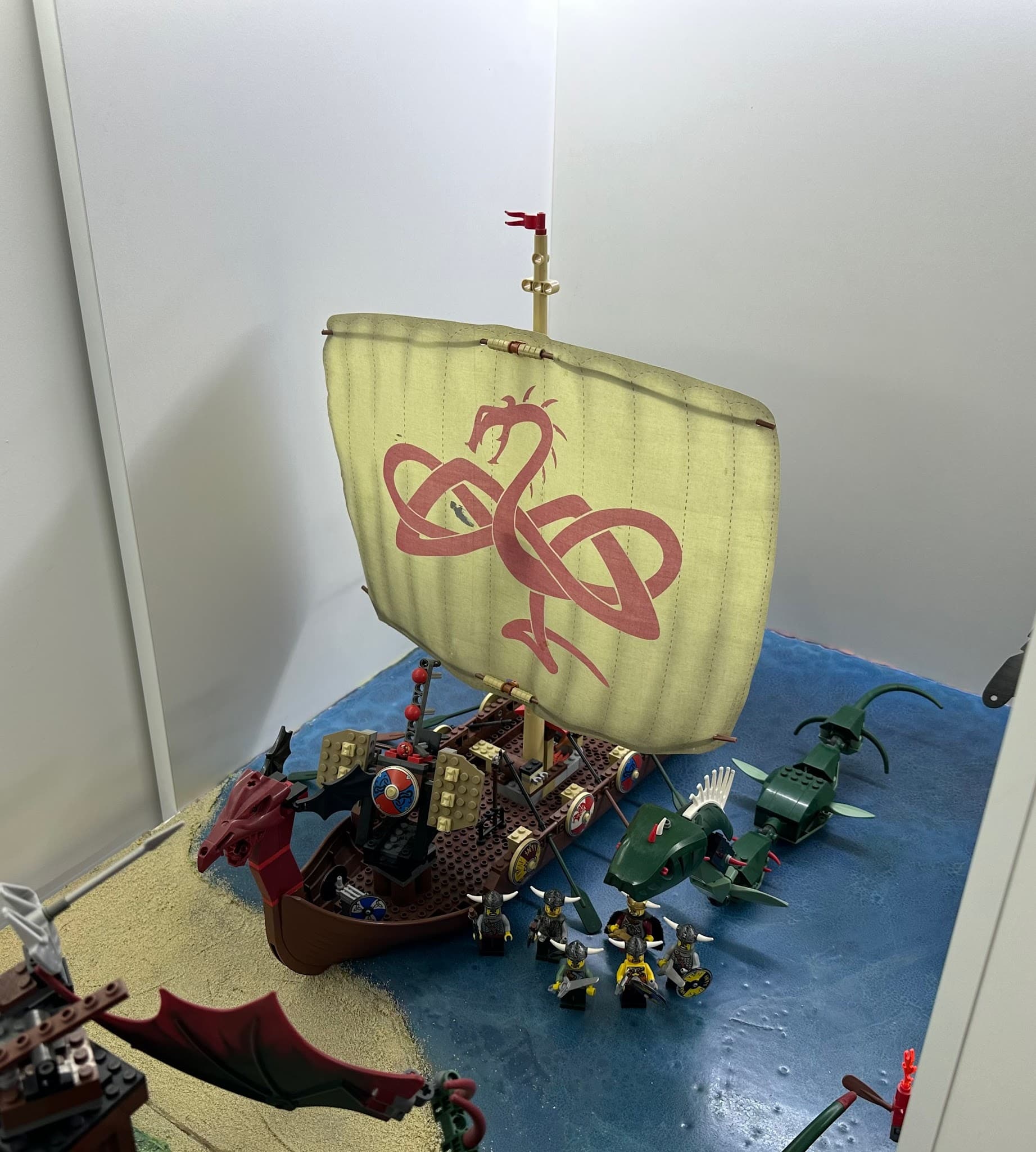 LEGO 7018 Viking Ship challenges the Midgard Serpent