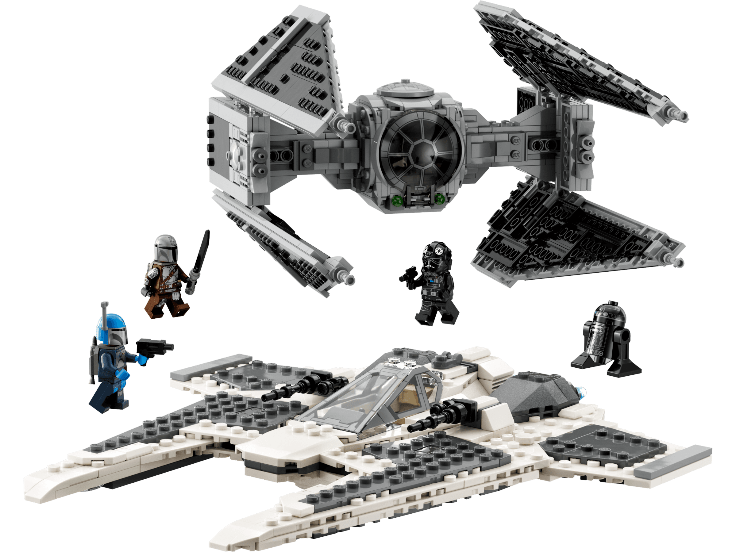 LEGO 75348 Mandalorian Fang Fighter vs TIE Interceptor