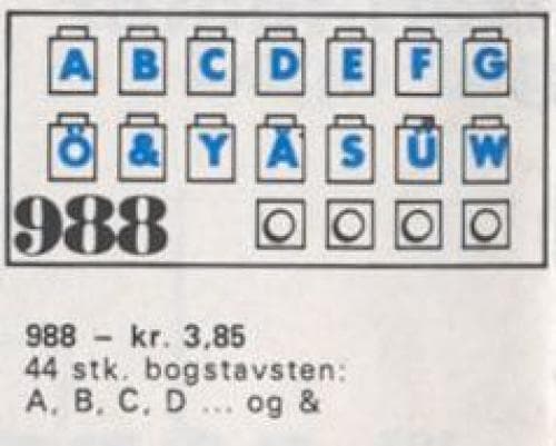 LEGO 988 Alphabet Bricks