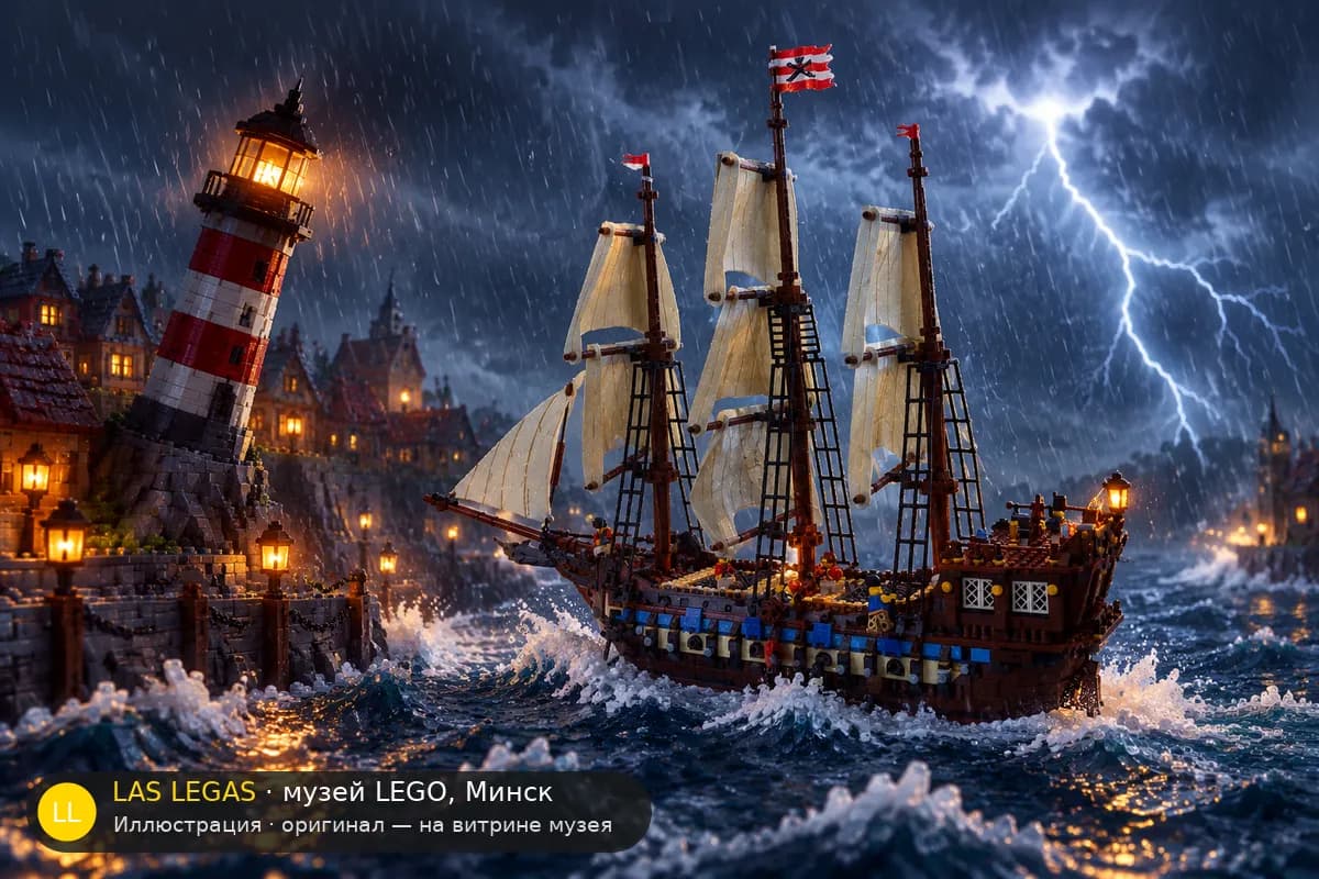 Иллюстрация: LEGO 10210 Имперский флагман в диораме своего сюжета