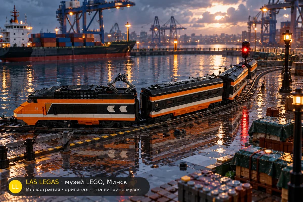 Иллюстрация: LEGO 10233 Горизонт Экспресс в диораме своего сюжета