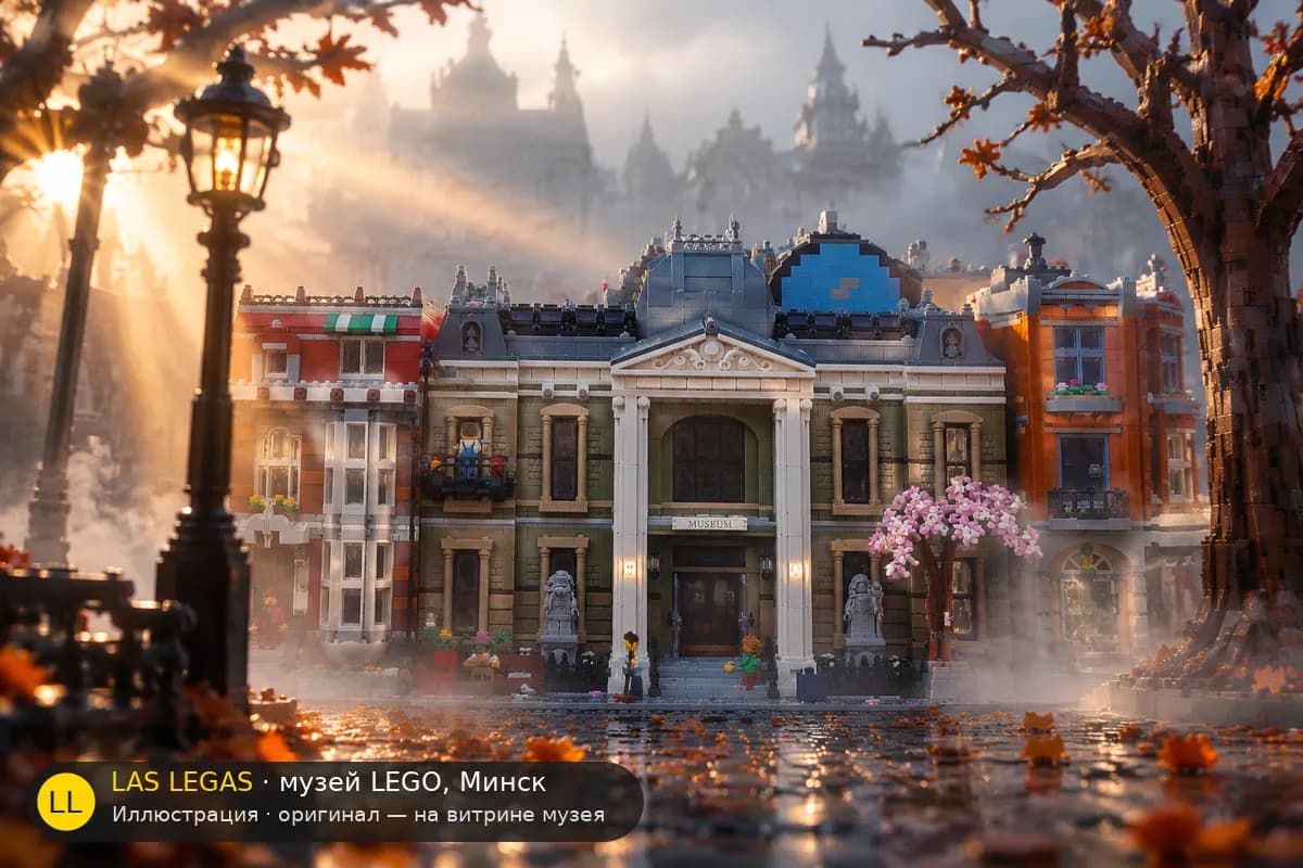 Иллюстрация: LEGO 10326 Музей естественной истории в диораме своего сюжета