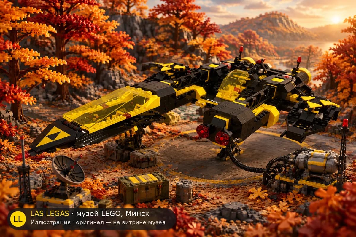 Иллюстрация: LEGO 10355 Чёрные Ренегаты в диораме своего сюжета