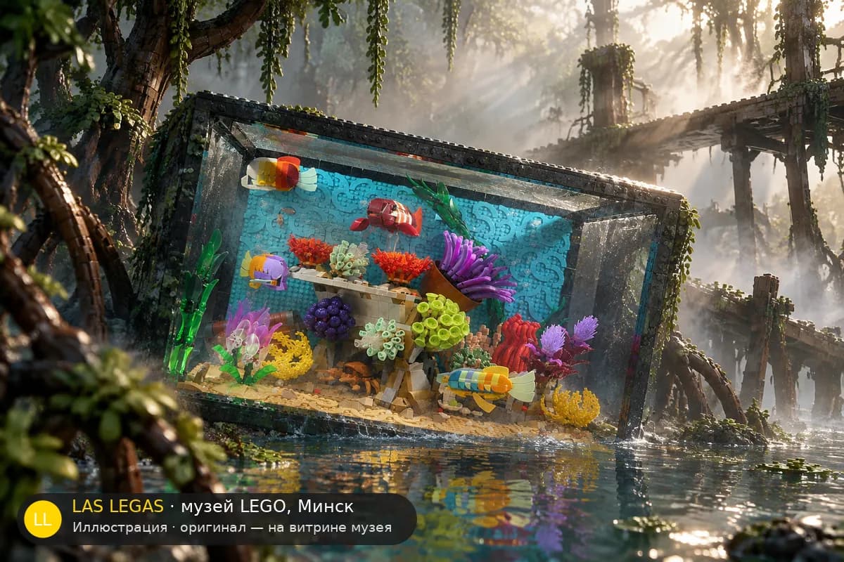 Иллюстрация: LEGO 10366 Тропический аквариум в диораме своего сюжета