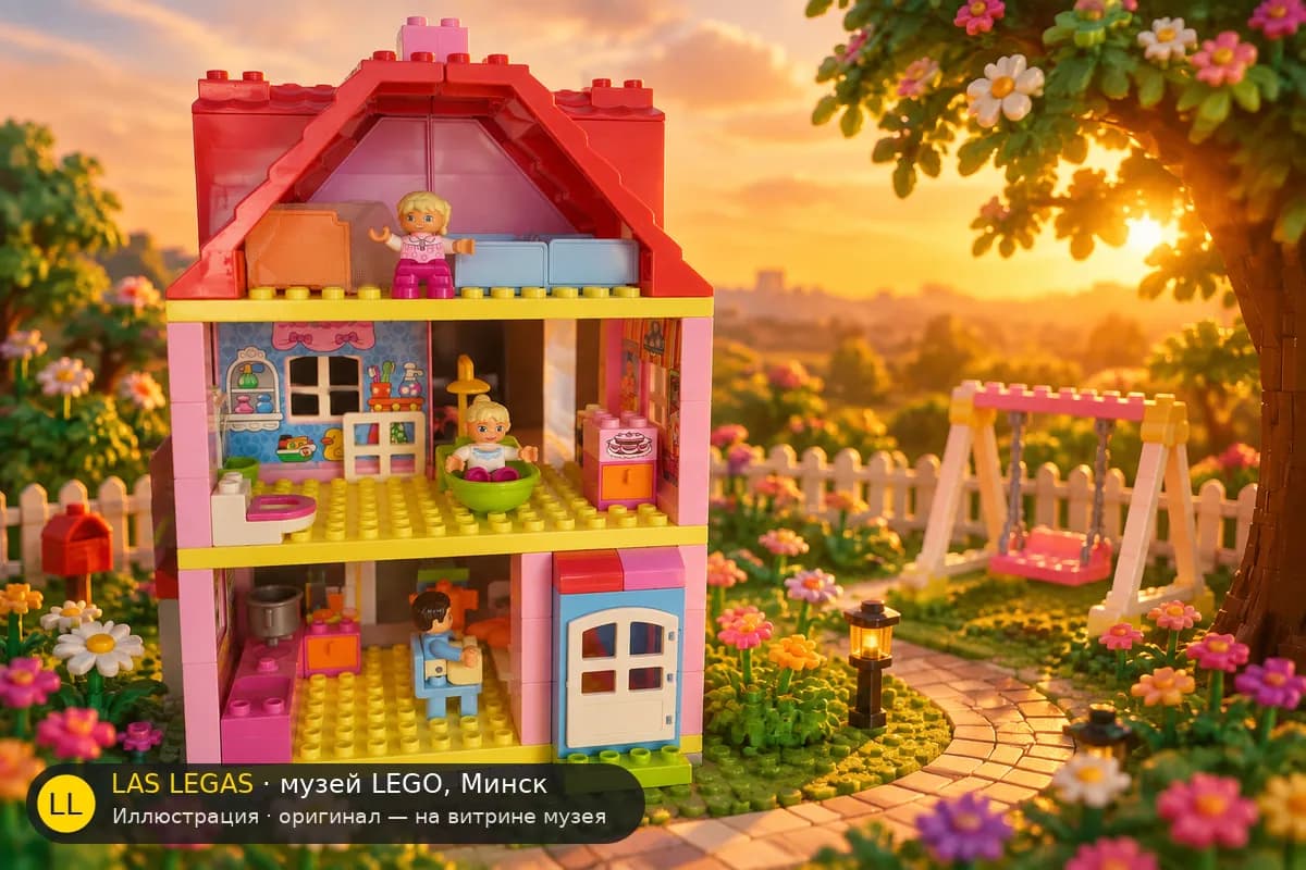 Иллюстрация: LEGO 10505 Игровой домик в диораме своего сюжета