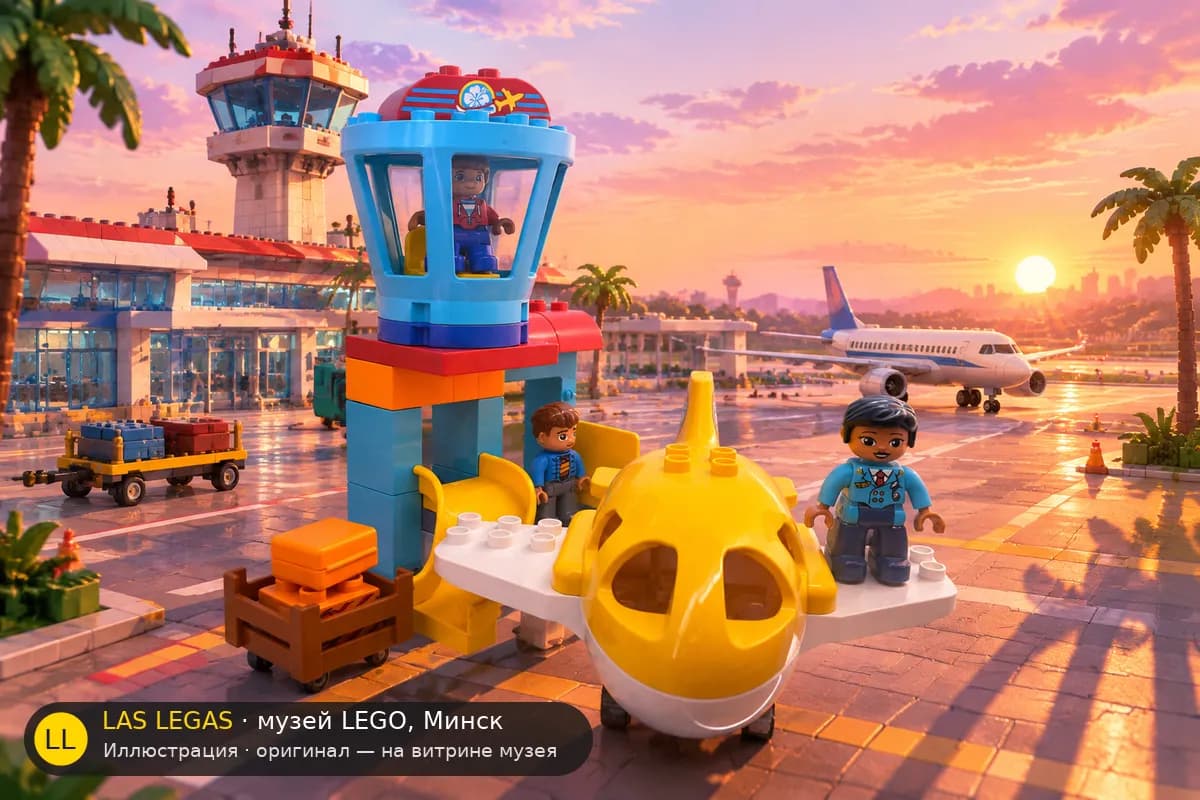 Иллюстрация: LEGO 10871 Аэропорт в диораме своего сюжета