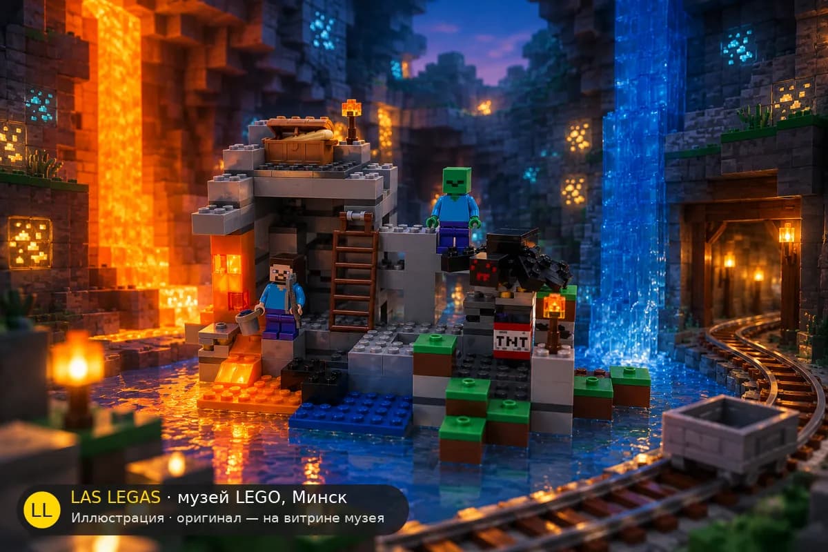 Иллюстрация: LEGO 21113 Пещера в диораме своего сюжета