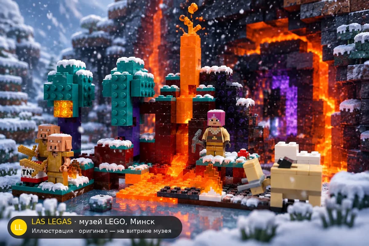 Иллюстрация: LEGO 21172 Разрушенный портал в диораме своего сюжета