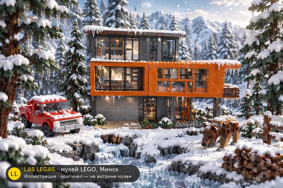 Иллюстрация: LEGO 21354 Дом Калленов в диораме своего сюжета