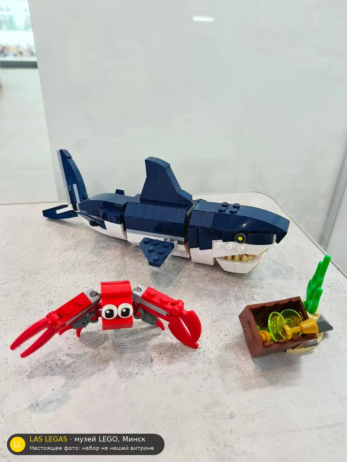 LEGO 31088 Глубоководные существа (Deep Sea Creatures) на витрине музея Las Legas