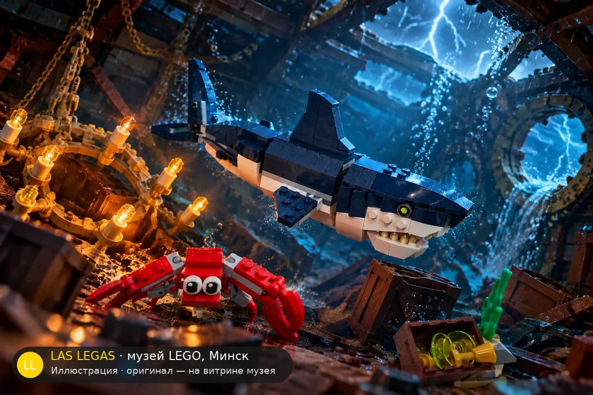 Иллюстрация: LEGO 31088 Глубоководные существа в диораме своего сюжета