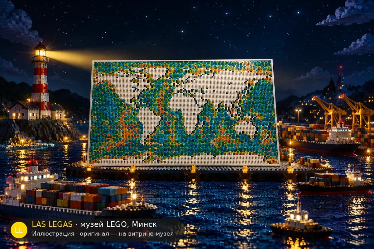 Иллюстрация: LEGO 31203 Карта мира в диораме своего сюжета