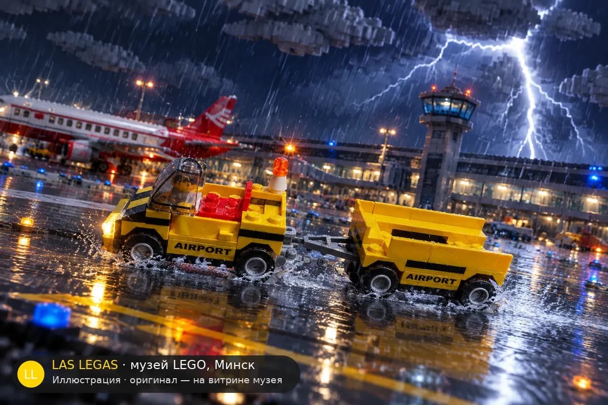 Иллюстрация: LEGO 3182 Аэропорт в диораме своего сюжета