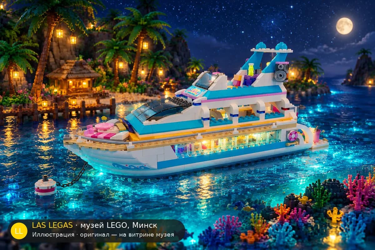 Иллюстрация: LEGO 41015 Круизный лайнер в диораме своего сюжета