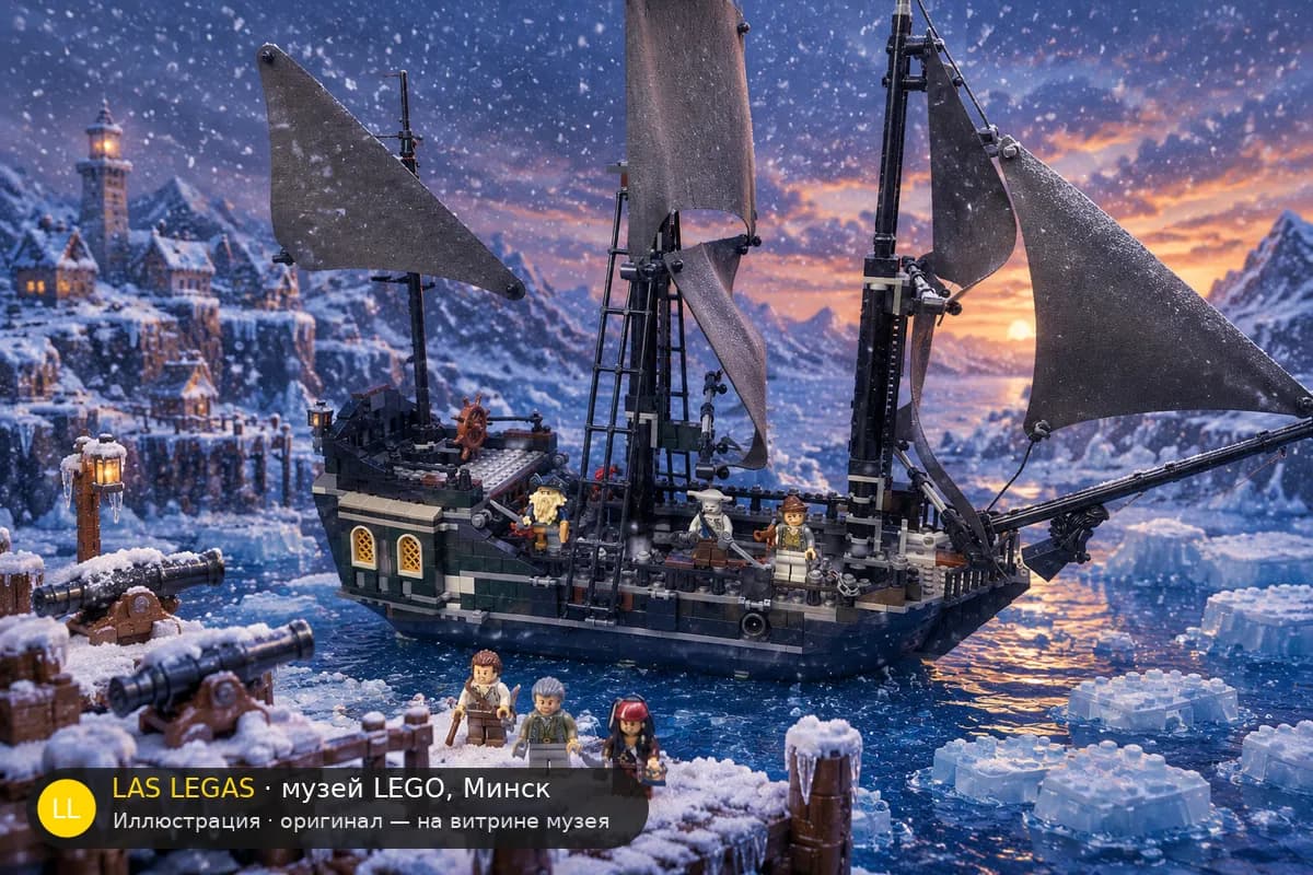 Иллюстрация: LEGO 4184 Чёрная жемчужина в диораме своего сюжета