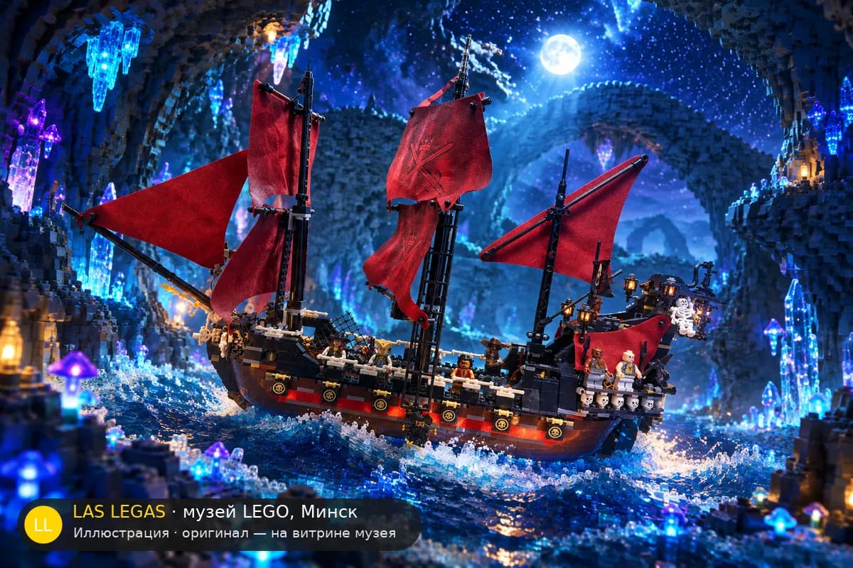 Иллюстрация: LEGO 4195 Месть Королевы Анны в диораме своего сюжета