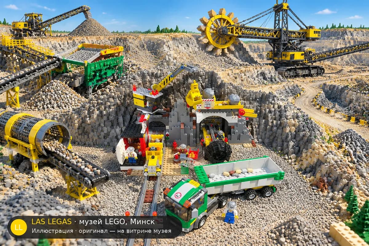 Иллюстрация: LEGO 4204 Шахта в диораме своего сюжета