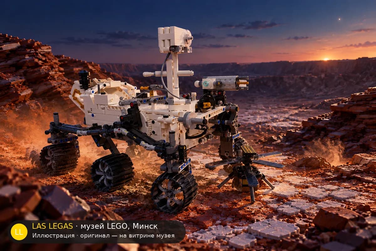 Иллюстрация: LEGO 42158 NASA Mars Rover Perseverance в диораме своего сюжета