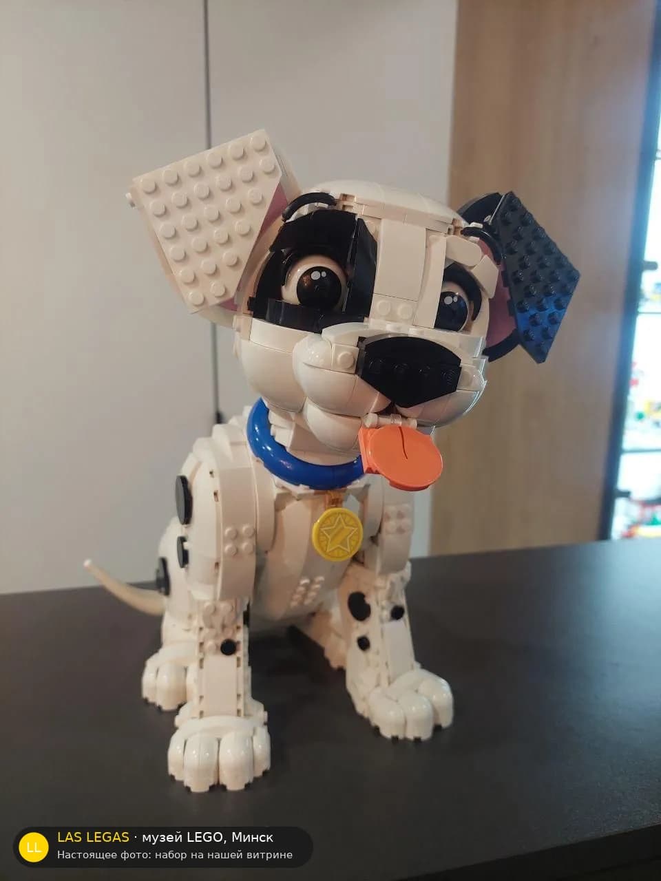 LEGO 43269 101 далматинец: щенок (101 Dalmatians Puppy) на витрине музея Las Legas
