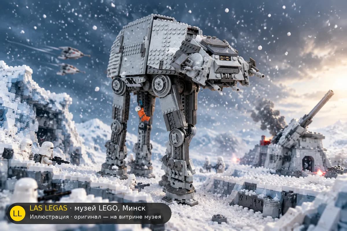 Иллюстрация: LEGO 4483 AT-AT в диораме своего сюжета