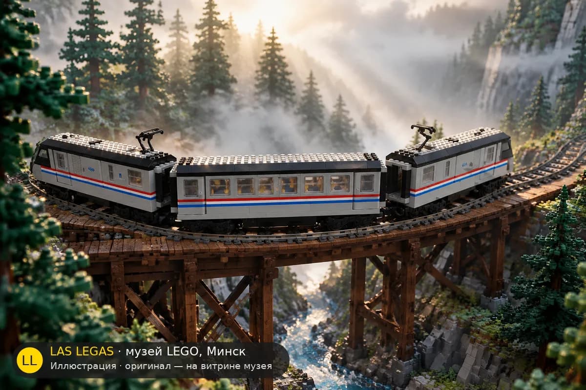 Иллюстрация: LEGO 4558 Метролайнер в диораме своего сюжета