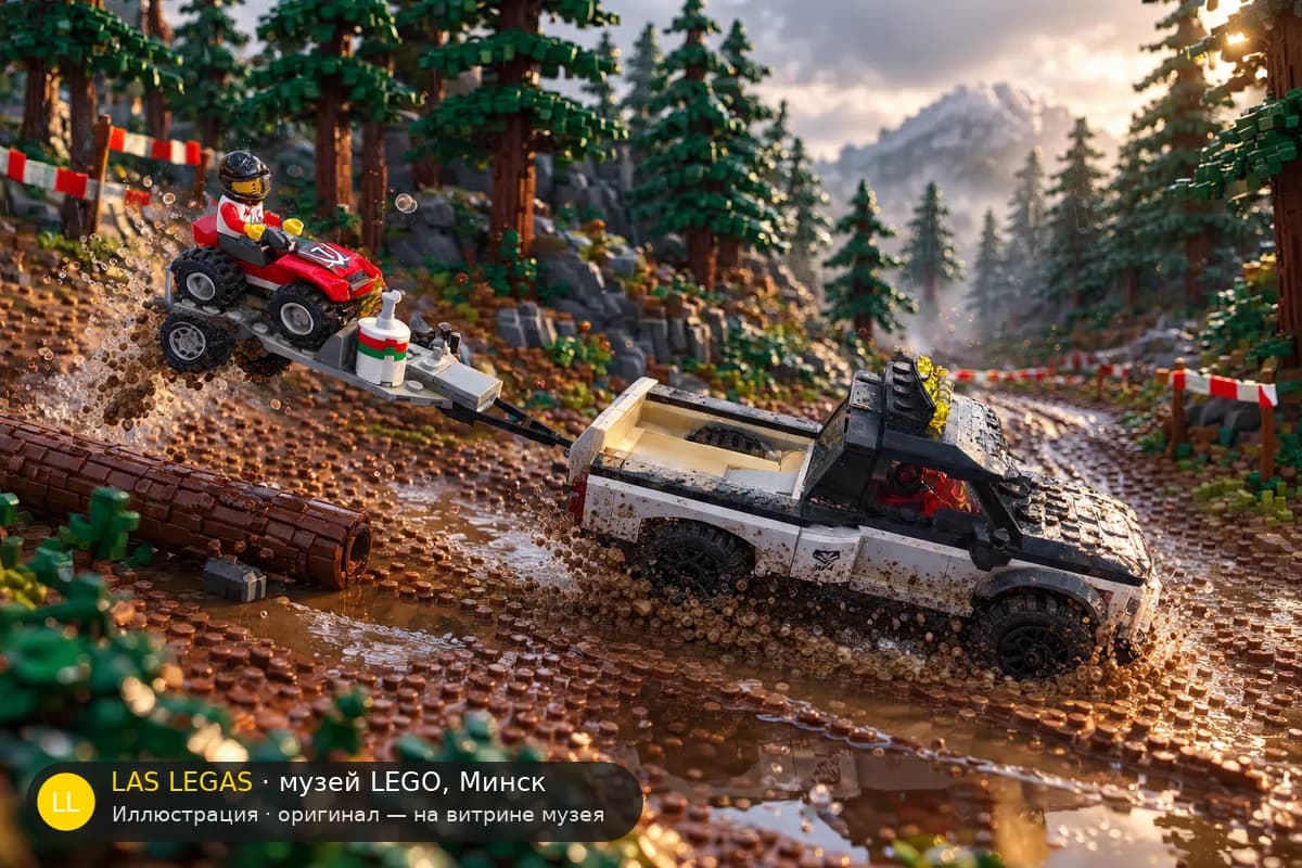 Иллюстрация: LEGO 60148 Гоночная команда на квадроциклах в диораме своего сюжета