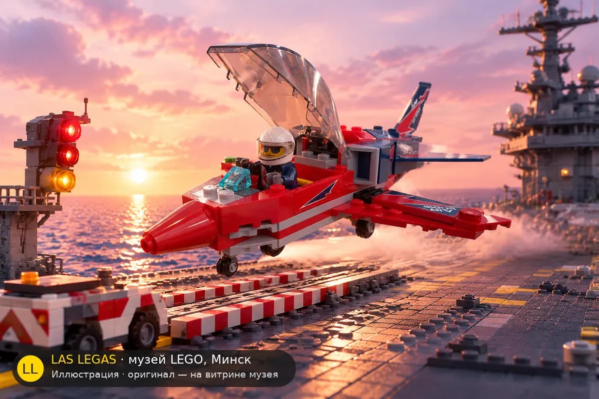 Иллюстрация: LEGO 60177 Гоночный самолёт для авиашоу в диораме своего сюжета