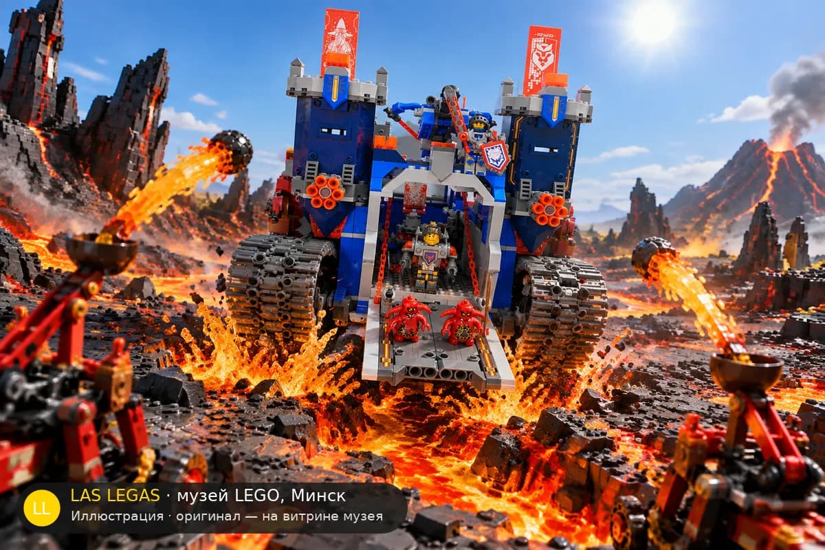 Иллюстрация: LEGO 70317 Крепость Фортекс в диораме своего сюжета