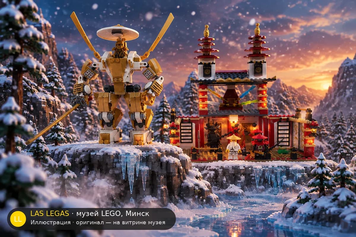 Иллюстрация: LEGO 70505 Храм Света в диораме своего сюжета