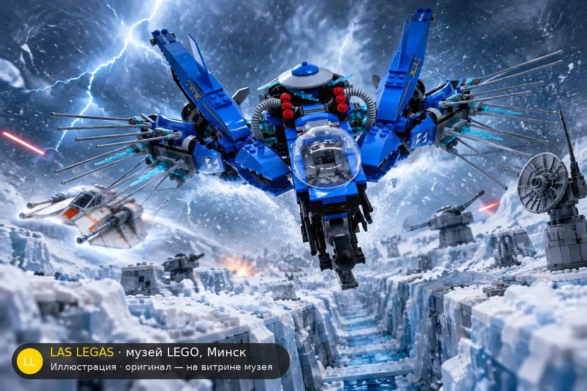Иллюстрация: LEGO 70614 Молниевый самолёт в диораме своего сюжета