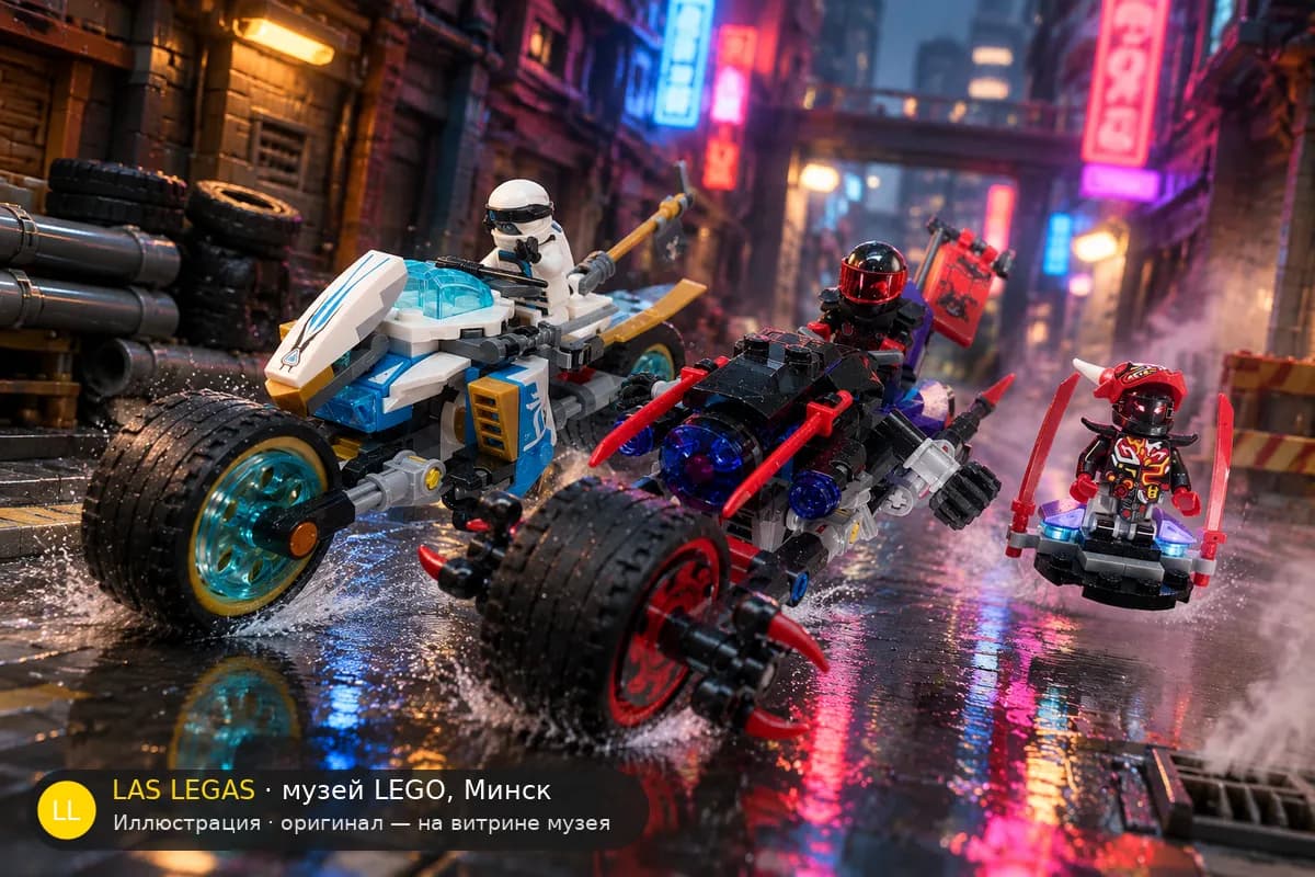 Иллюстрация: LEGO 70639 Гоночная трасса Змеиного Ягуара в диораме своего сюжета