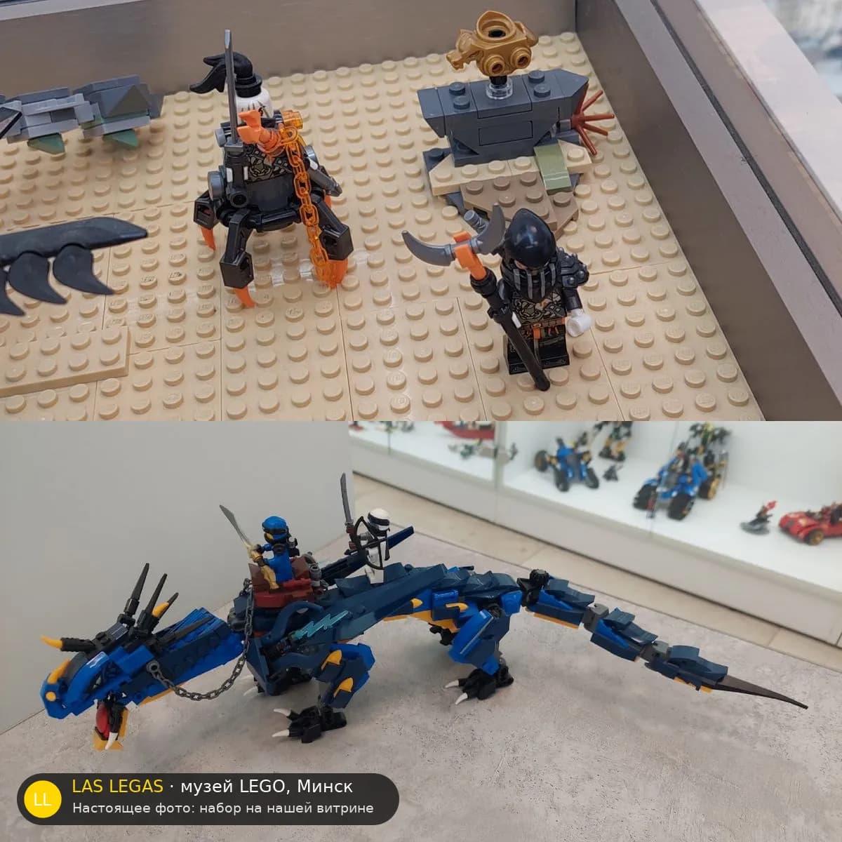 LEGO 70652 Штормовой дракон (Stormbringer) на витрине музея Las Legas