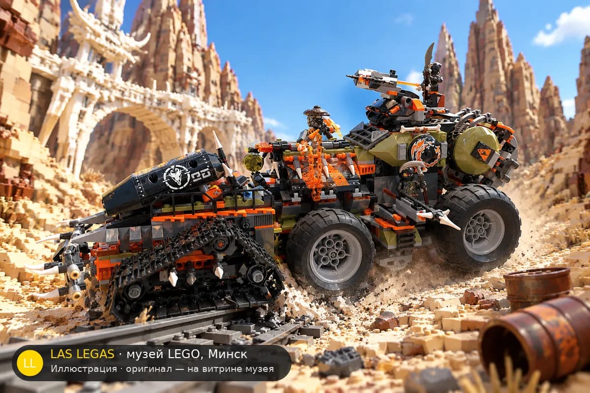 Иллюстрация: LEGO 70654 Дизельный ниндзя в диораме своего сюжета