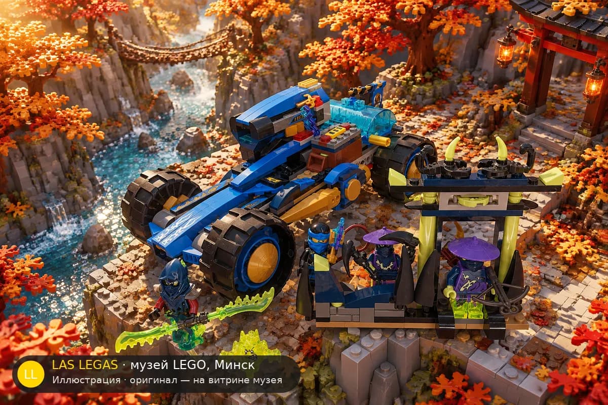 Иллюстрация: LEGO 70731 Джей Уокер в диораме своего сюжета